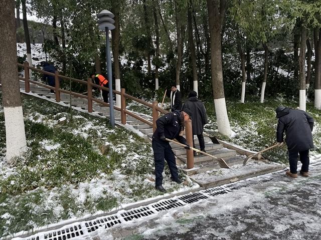 雪落成画，守护为景——他们是王家河公园雪景中动人身影