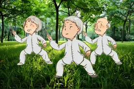 八段锦错误纠正第4讲：双手攀足固肾腰+攒拳怒目增气力图片