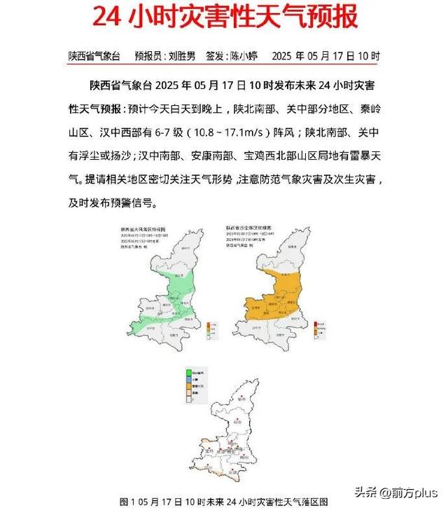 沙尘暴预警！陕西发布灾害性天气预报！最高温40℃↗