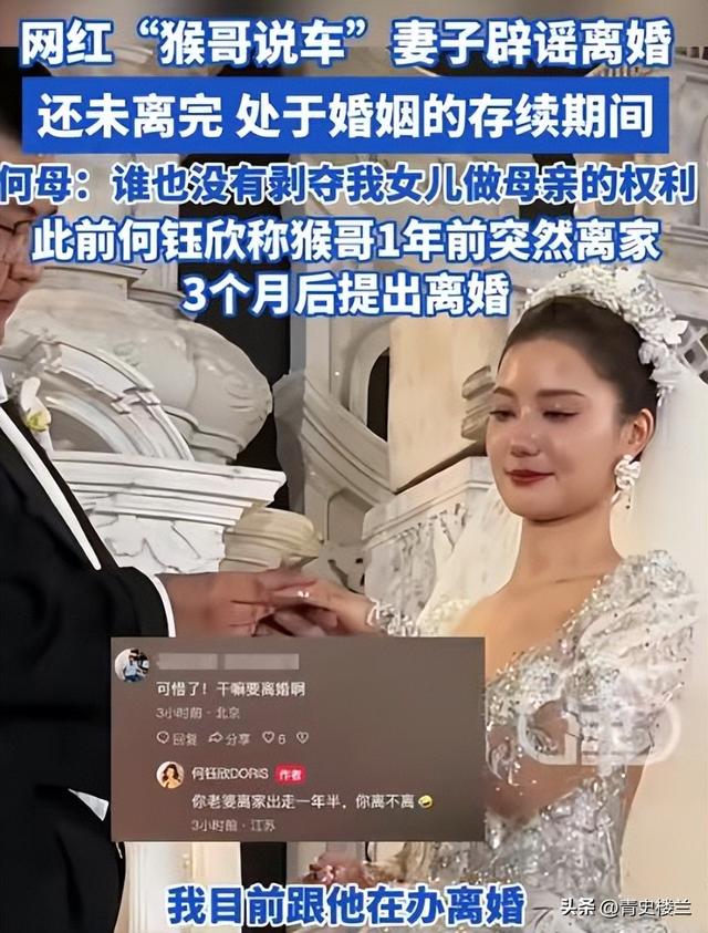 结婚三年没夫妻之实！网红"猴哥说车"终离婚，丈母娘早就曝过真相