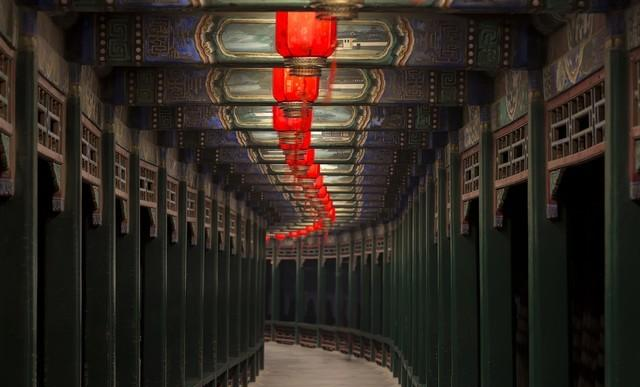 古建摄影教学：颐和园长廊内部夜景：3大光影秘境+5个参数公式