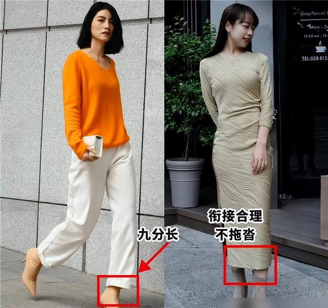 今秋“低跟裸靴”又来炸街了，专治个矮+腿短，随便穿都很洋气