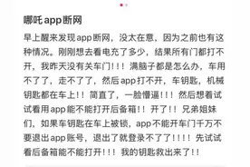 冲上热搜！知名汽车品牌App断网，有人吐槽开不了门……图片