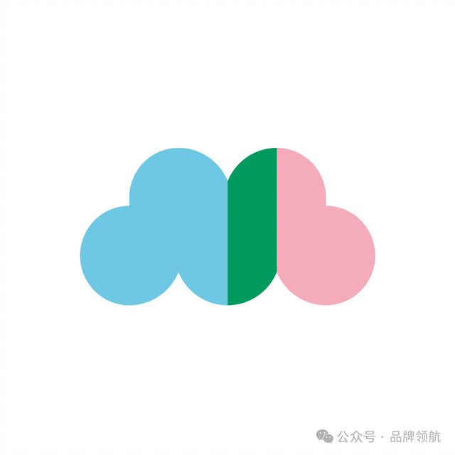 字母M图形创意logo，M的识别在26个字母中排第四