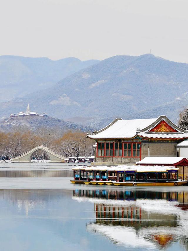 雪迎2026：颐和园又见素裹银装	，半城惊鸿