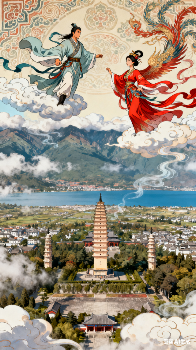 无双道龙赵小荣游记《 一笔祥龙行天下 》（一四二）崇圣寺三塔