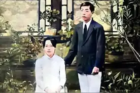 1916年，张学良和发妻于凤至罕见结婚照，少帅看起来像个孩子图片