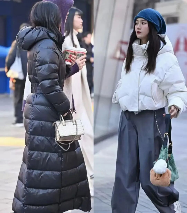 看了北京街拍才发现：羽绒服下面不要只会搭裙子，这样穿会更保暖