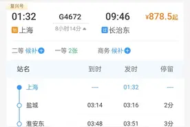 长治⇆上海，新增夜间高铁！图片
