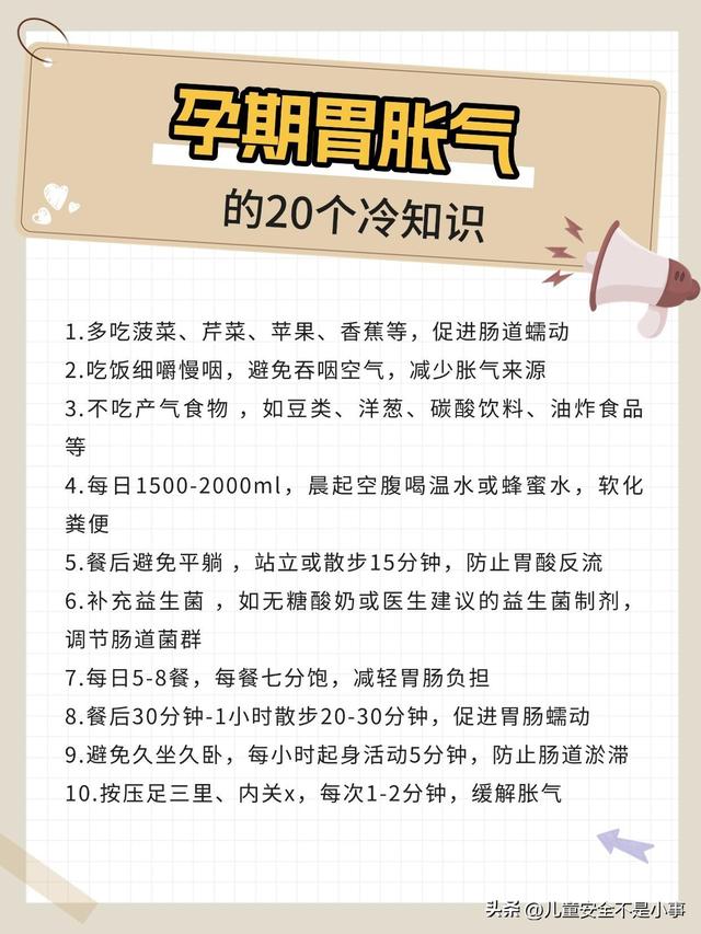 孕期胃胀气的二十个冷知识