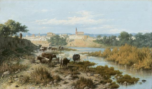 西班牙乡村自然风光，西班牙画家罗梅罗·巴罗斯作品赏