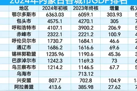 2024年内蒙古各城市GDP排名:鄂尔多斯第1，包头远超赤峰，通辽第6图片