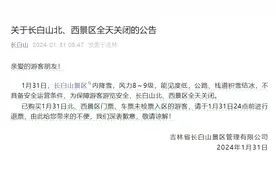 长白山北、西景区1月31日全天关闭图片