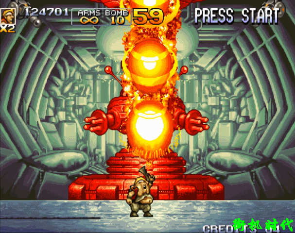 《合金弹头》最狠的攻击手段，BOSS还没站稳都被打报废了