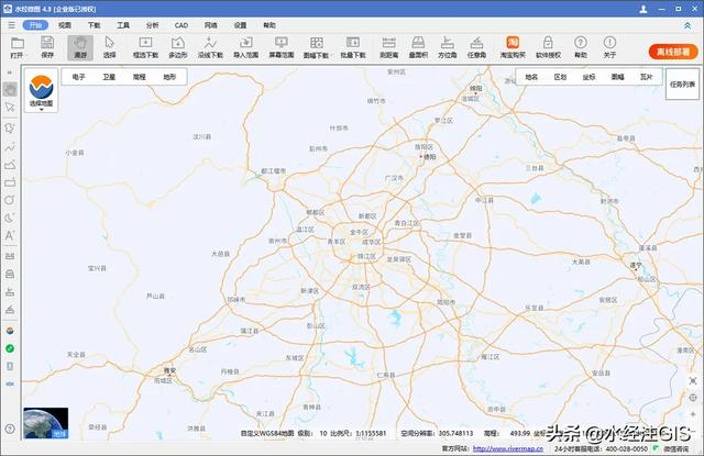 百度地图风格的WGS84地图切片