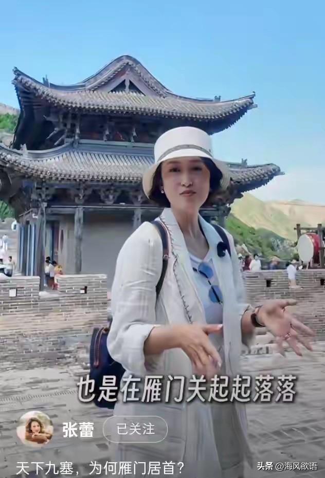 张蕾一身素白走雁门关古道，城砖上的刻痕，竟全是历史干货