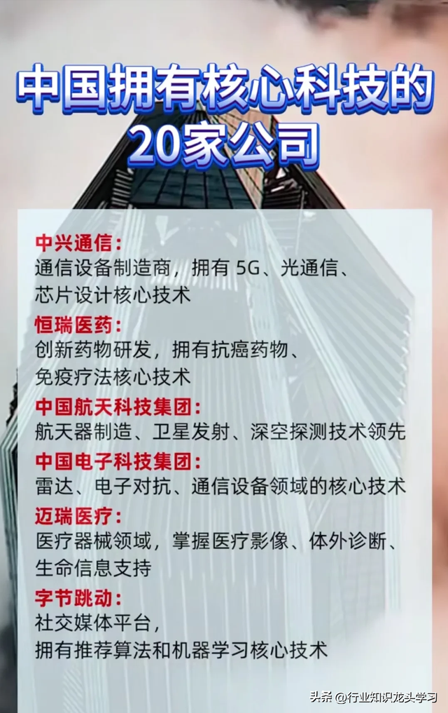 值得珍藏：国资AI+20家核心科技公司+工业母机+算力+有色稀土等