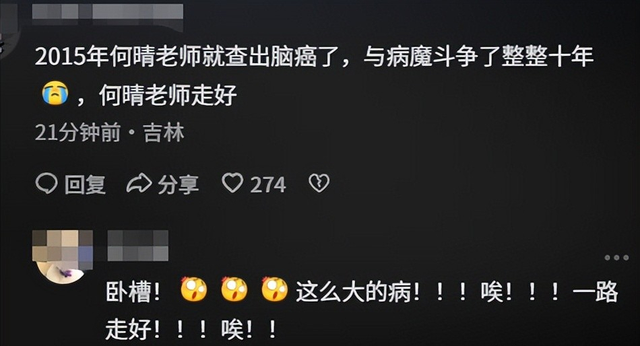 61岁何晴去世，死因曝光，下嫁三婚许亚军	，最后10年过得痛苦凄凉