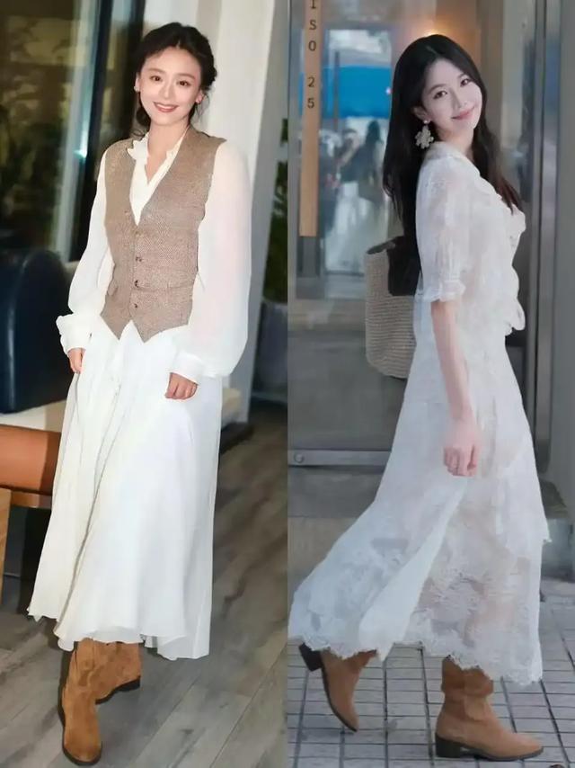 今冬“裙中靴”穿法火了!解锁优雅女人味,小个子也能穿出大长腿