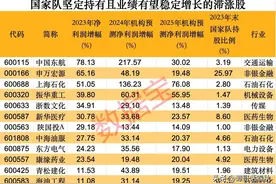 国家队长线坚定持有，且滞涨、业绩持续增长的12只优质股！图片