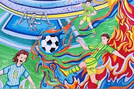 来啦！校园足球主题绘画加手抄报分享！图片