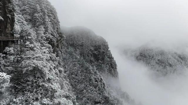 绝美！明月山今日雪景持续放送，速来打卡！