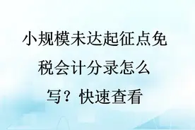 小规模未达起征点免税会计分录怎么写？快速查看图片