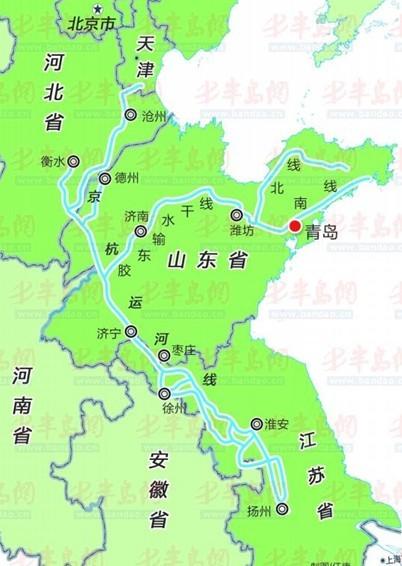 南水北调的东线通道