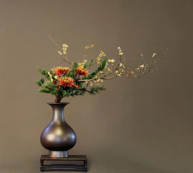 30个名师菊花插花作品，带你赏尽秋日好风景