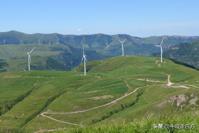 河北麻田岭（上）：绿野铺毡接云影、风轮伴路探山魂