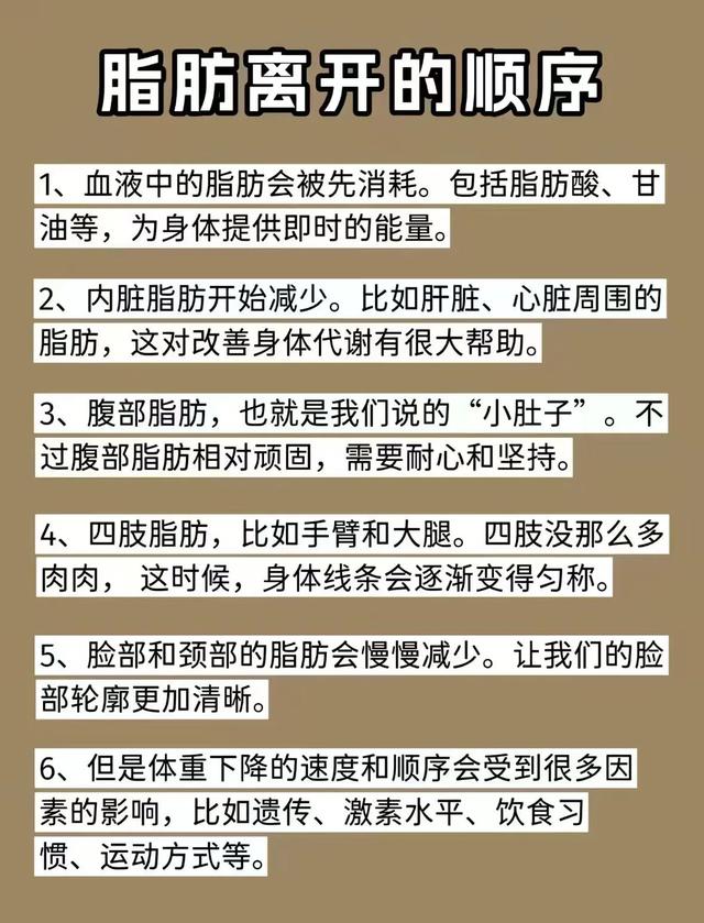 脂肪离开身体的顺序，90%的人都错了