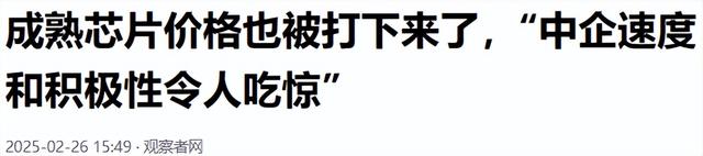 日媒罕见破防：美国用先进芯片打压中国，中国用成熟芯片压制世界