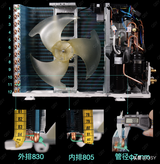 小米巨省电Pro 2匹拆机 15cc双缸压缩机配3匹大内机
