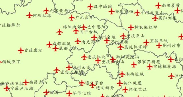 中国民用运输机场分布图2025Q3版发布，环比新增3座机场