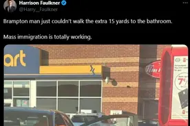 一张多伦多印度裔加油站外随地大便照片成热点图片