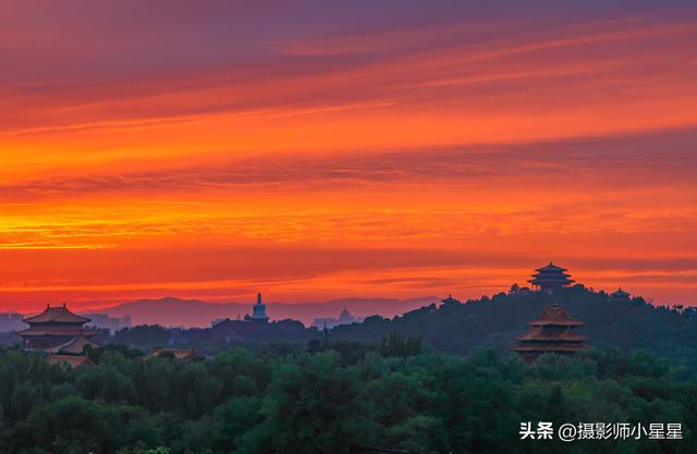 故宫摄影师小星星：当火烧云邂逅古都北京，盛世美景，江山如画！