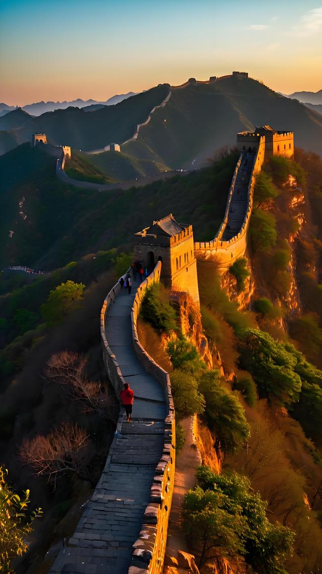 《金陵一对. 联连中国》上联:八达岭好汉丈度天涯；