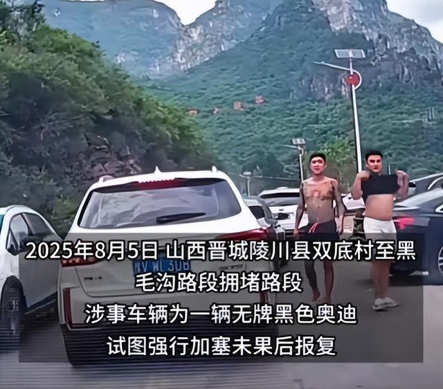 无牌奥迪加塞恐吓女子后续！纹身男身份被扒，难怪嚣张，恐被拘留