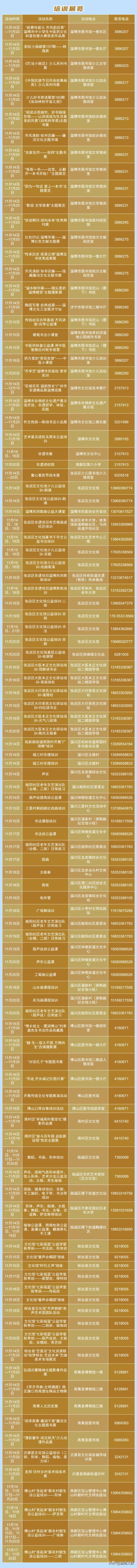 淄博城市文化菜单|每周文化惠民活动早知道（11.14-11.20）
