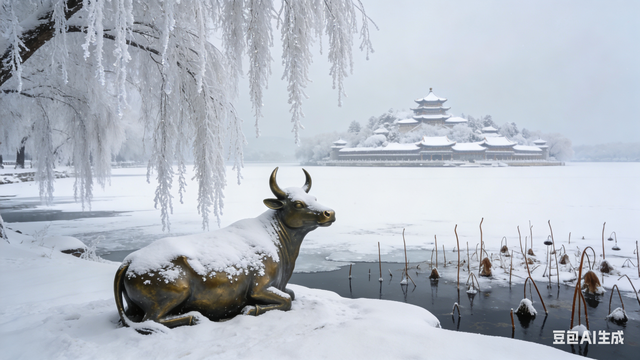 雪后颐和园美成水墨长卷