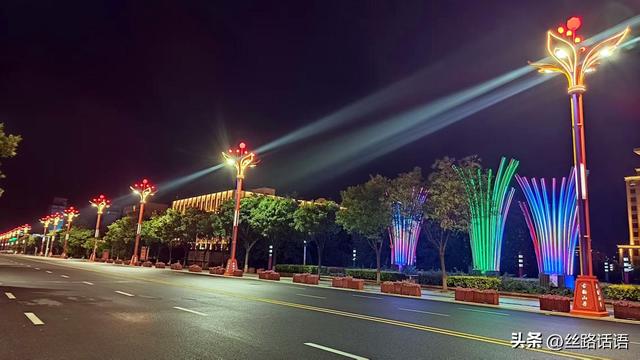 【焉支山下】白天看花 夜晚赏灯！山丹县把地标花卉“种”上街灯