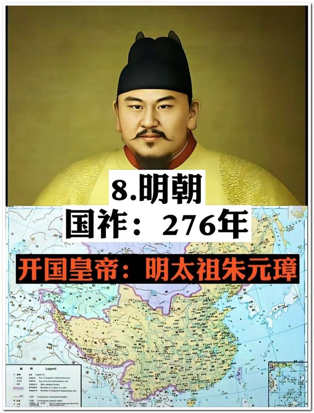 中国历史上存在时间最久的八个王朝，你最喜欢哪个朝代？
