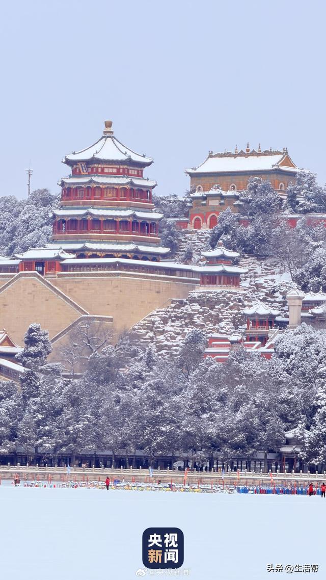 转存！一场雪颐和园美成了国画