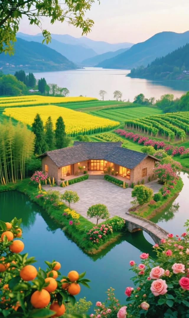 好想住进这院子，田园风光太治愈，花香满径，虫鸣绕院，岁月静好