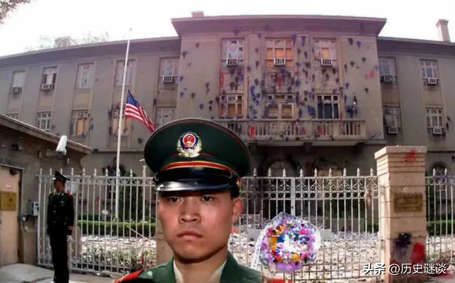 美国驻华大使馆大门口，为何是中国军人持枪站岗？一站就是50多年