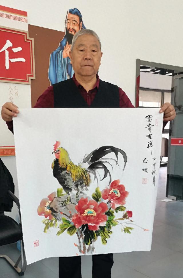 重阳佳节将来临 创作墨宝送老人