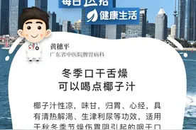 【每日“医”招】冬季口干舌燥 可以喝点椰子汁图片