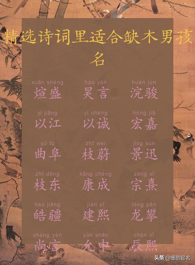 【男宝起名】林间松韵，古风傲骨：精选诗词里适合缺木男孩名字
