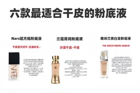 分享6款适合干皮的大牌粉底液，看看哪款更适合你的化妆需求呢？图片