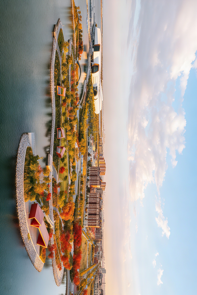 生态城的秋天，已经美得不像样了